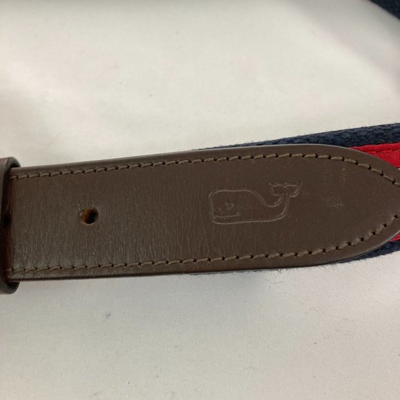 Vineyard Vines Lacrosse Canvas Club Belt Size 38 - Picture 4 of 5